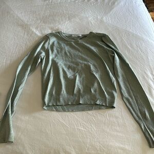 Intermix green sparkly open back sweater top light weight size M NEVER WORN